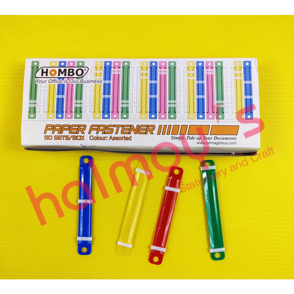 

ACCO / PAPER FASTERNER PLASTIK HOMBO WARNA WARNI ( 50 PCS )