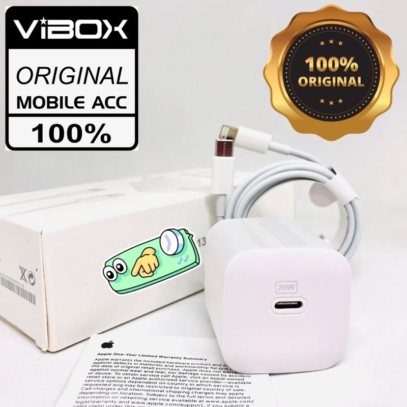 CHARGER VIBOX 20W FOR IPH/TRAVEL CHARGER VIBOX 20WATT LIGHTHENING IOSS CHARGER TERPOPULER BY SEN