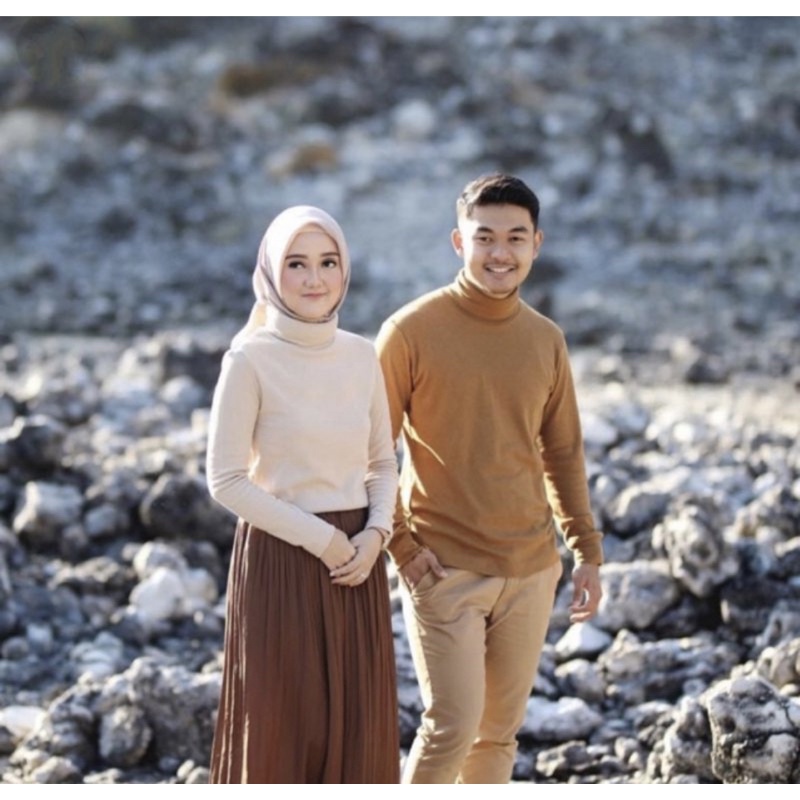 RIB TURTLE NECK PREMIUM TEBAL kerah tinggi/ turtleneck full cotton kaos rib terlaris