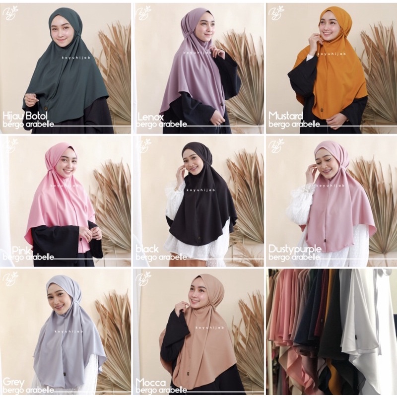 Koyu Hijab Bergo Instan Arabelle Premium Super Best Seller