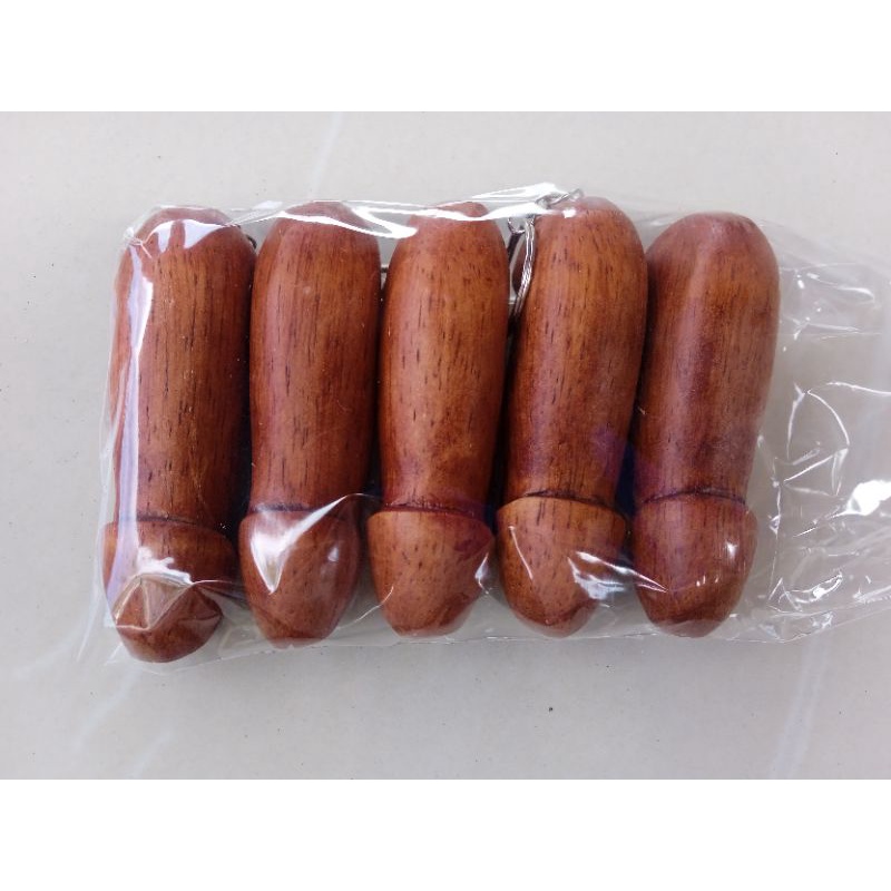 Key Chain Gantungan Kunci Mr Penis Etnik Unik Handmade Asli Bali-Coklat
