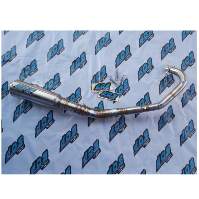 Knalpot Racing Satria Fu 200CC 4tak Dos Muffler D.O.S Muffler Jogjakarta Tipe GP FFA Stainless Origi