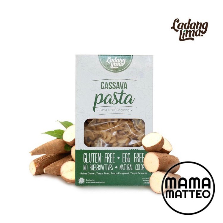 Ladang Lima Cassava Pasta Mac n Cheese 115gr / Bolognese 155gr / Fusili 100gr / BANDUNG