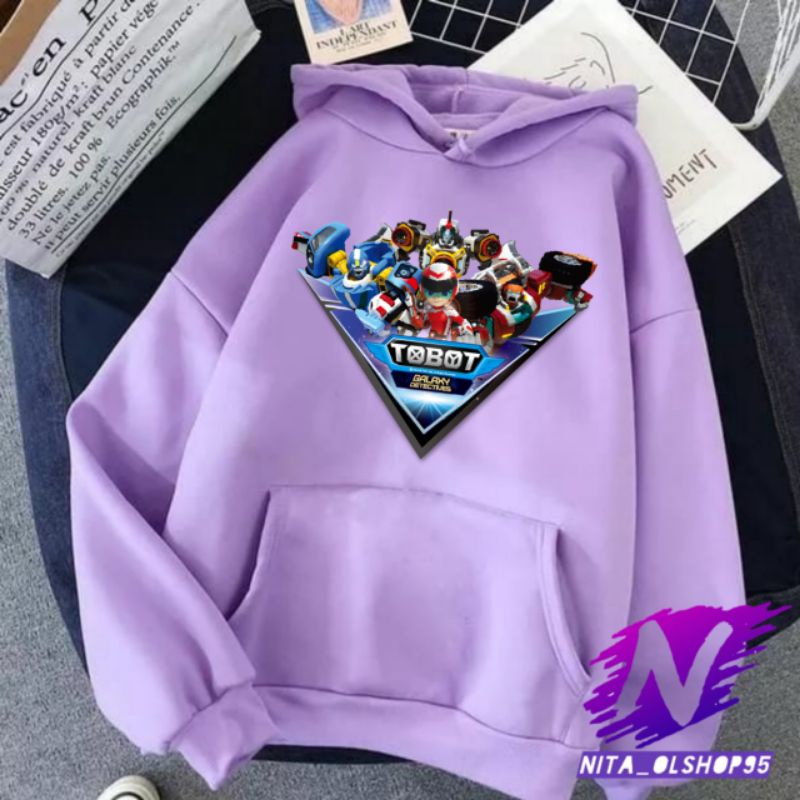 Hoodie anak tobot galaxy sweater kartun anak robot
