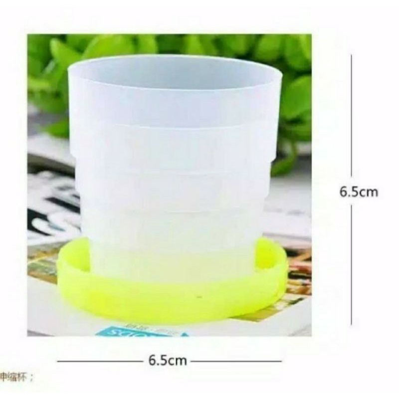 Gelas Lipat Plastik PortableTravel Cup Bottle BPA FreeGelas Anak Gelas Motif Souvenir