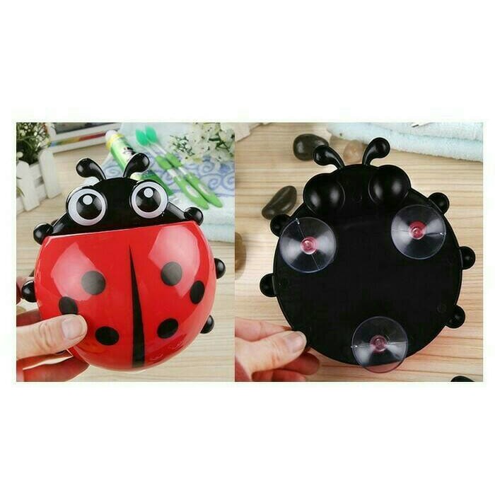 LADY BUG HOLDER TOOTH BRUSH / TEMPAT SIKAT GIGI KUMBANG TOTOL / KEPIK (Hanya eady warna MERAH)