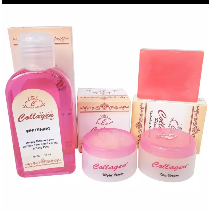 Cream Collagen - Paket Krim Collagen Original + Sabun &amp; Toner Whitening