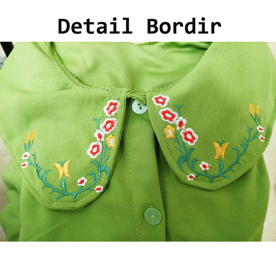 SETELAN TUNIK BUSUI + CELANA ZUVIA BORDIR KERAH GL FASHION