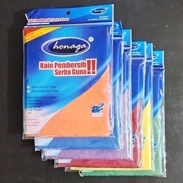 KAIN LAP MICROFIBRE MULTIGUNA HONAGA SERBAGUNA KUALITAS TERBAIK 40X40CM