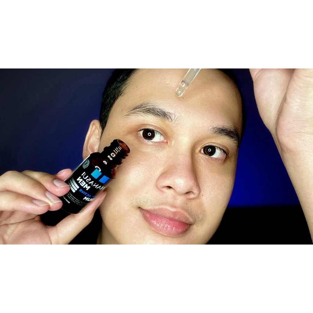 [ORI] Hanasui Men Bright Active Serum Treatment Pencerah &amp; Pelembab Kulit Wajah Pria - 20ml BPOM