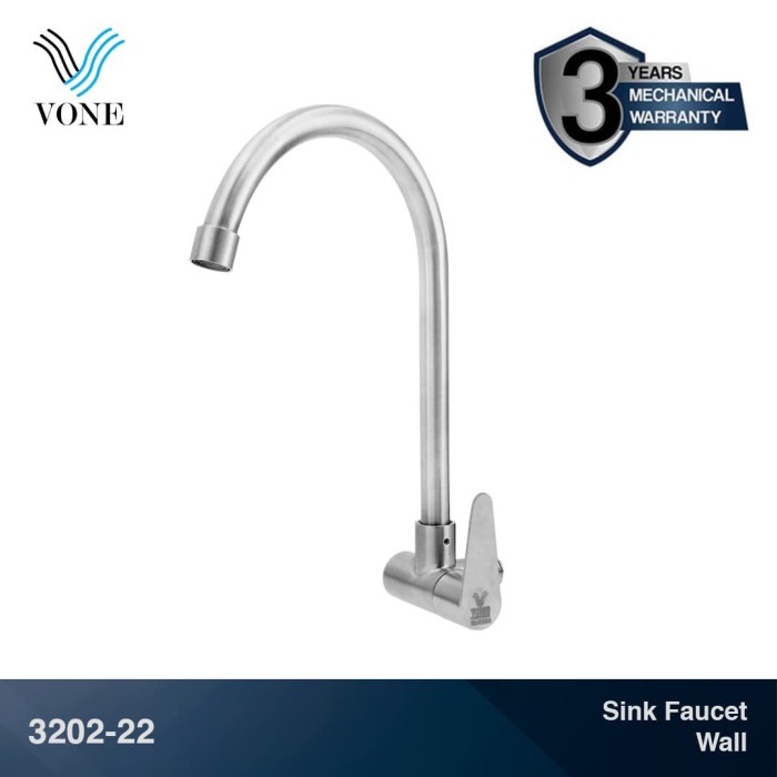 VONE 3202-22 Keran Kran Air Angsa Sink Cuci Piring Dapur Stainless