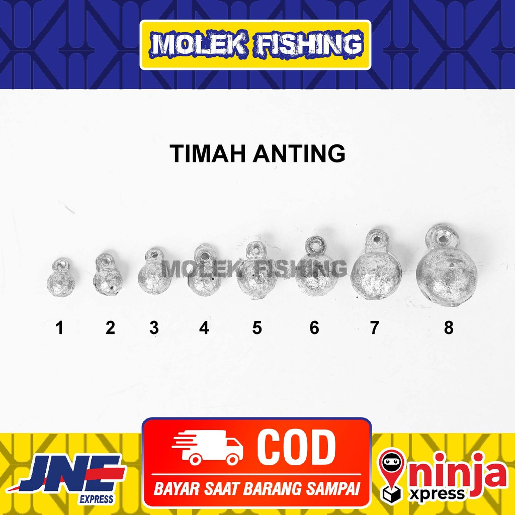 Timah Anting | Timah Anting 1 kg | Bandul Pancing | Pemberat Pancing | Beton Pancing | Per Kg |