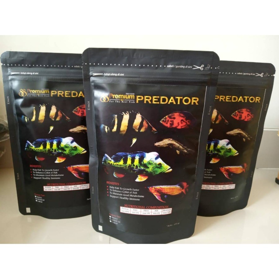 Pelet 88 Premium PREDATOR SMALL Pellet Pakan Makanan Ikan 100gr 100 gr