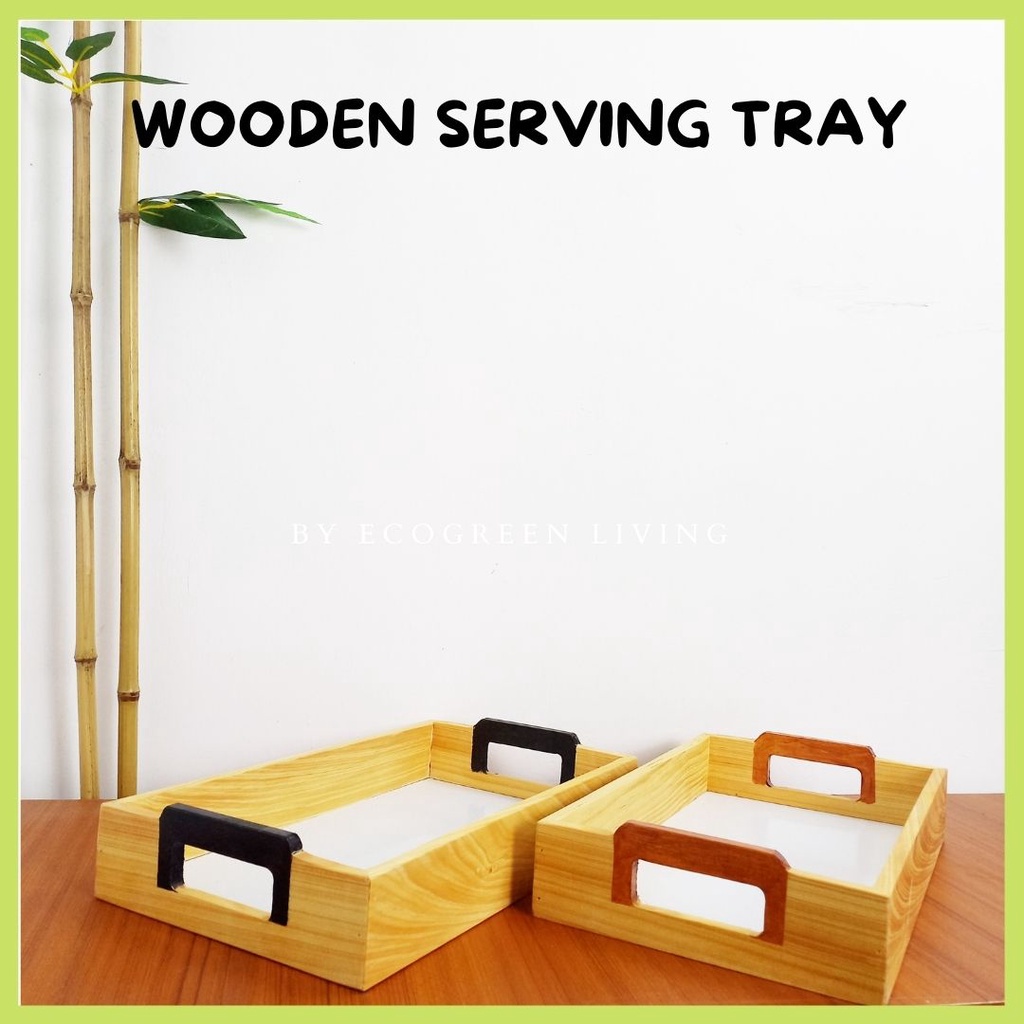 NAMPAN KAYU / BAKI / WOODEN SERVING TRAY 35 X 21 X 6 CM NEW PRODUCT