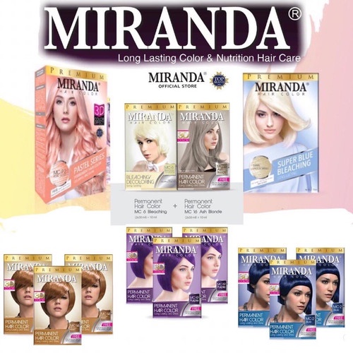 MIRANDA HAIR COLOR PREMIUM SEMIR CAT PEWARNA RAMBUT MIRANDA ORIGINAL