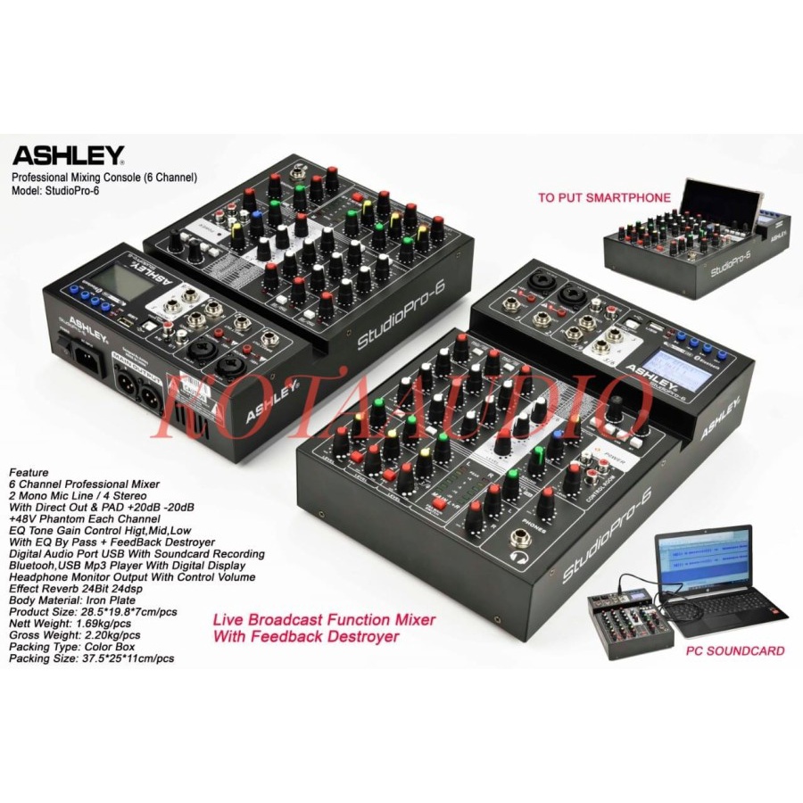Mixer Ashley Studio Pro 6/ Studio Pro6 Original