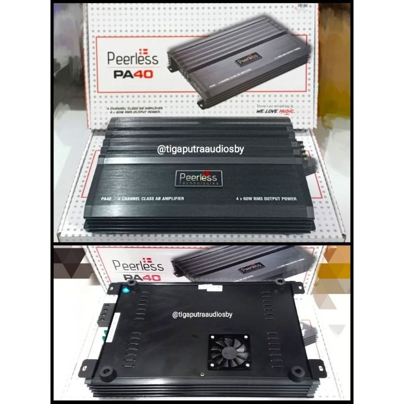 POWER AMPLIFIER 4 CHANNEL PEERLESS PA 40