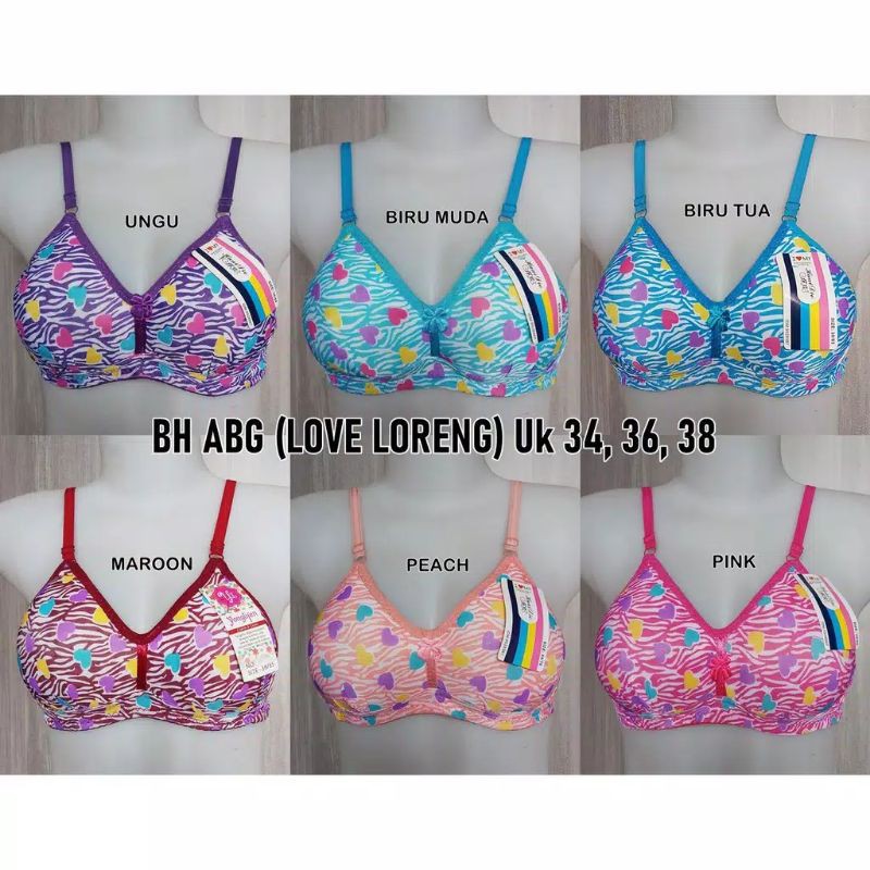 Bra remaja/ bra ABG ukuran kecil 34_38 tanpa kawat