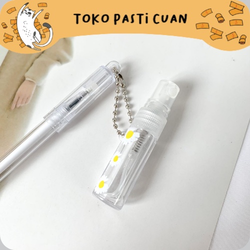 pulpen pena gantungan botol hand sanitizer/ parfum keperluan sekolah  anak bisa COD tinta hitam import korea bolpen fancy imut pen unik lucu termurah-2