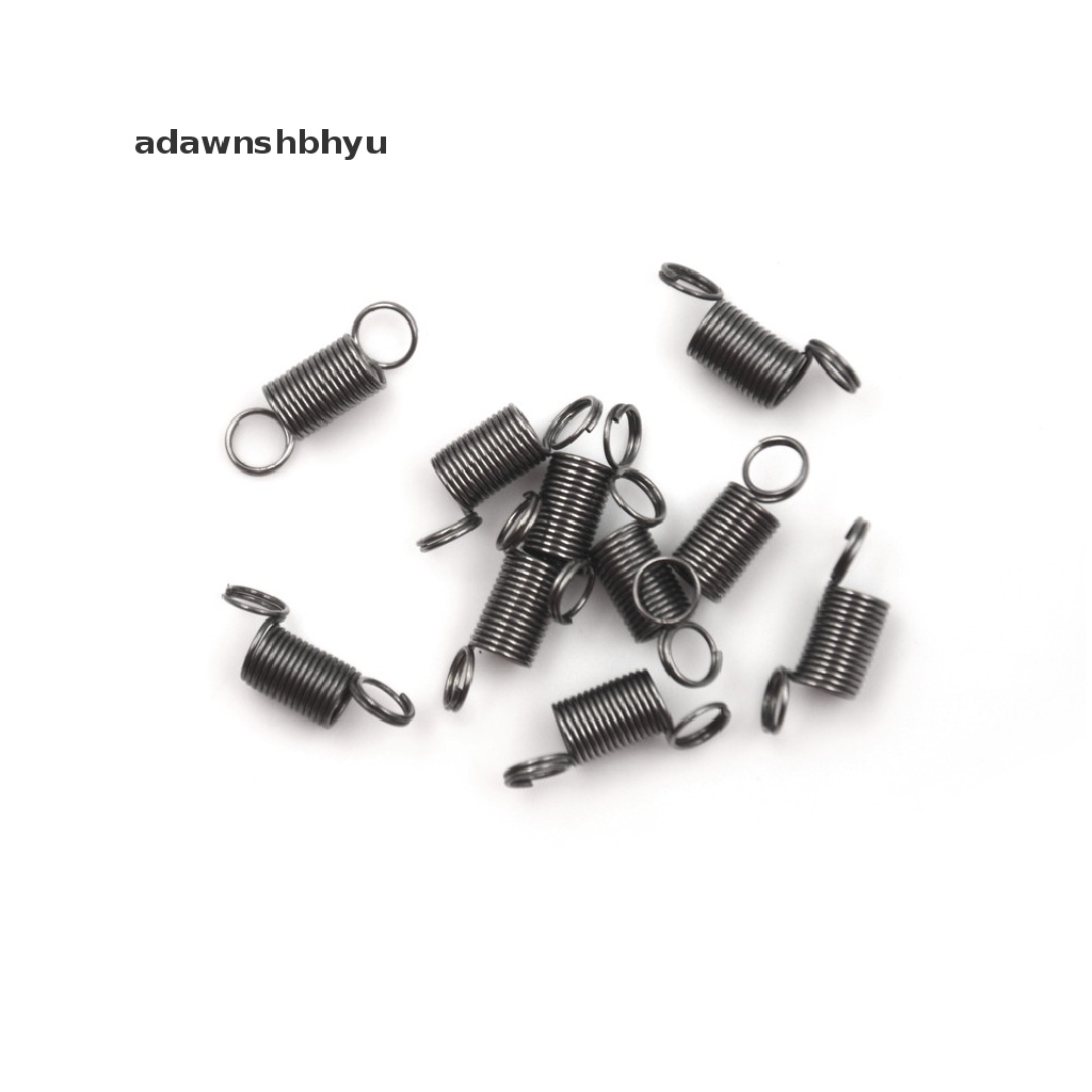 Adawnshbhyu 10PCS Pegas Ketegangan Kecil Stainless Steel 15mm Dengan Kait Untuk Mainan DIY Tarik