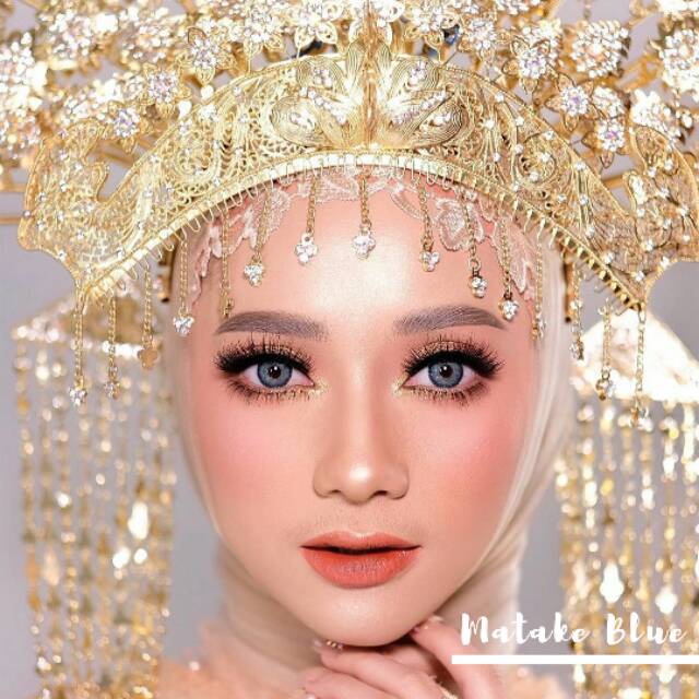 Softlens Matake Blue Normal dan -0.50 s/d -10.00 by Dreamcolor1 dreamcon Lensa Kontak Biru