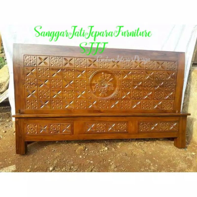 tempat tidur minimalis ukir jepara