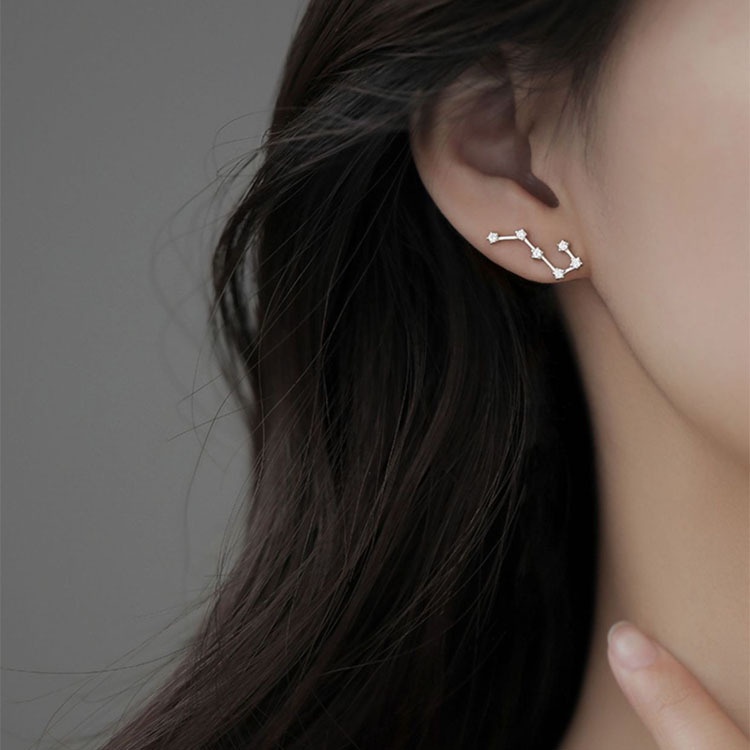 Anting Stud 925 Sterling Silver Model Rumbai Panjang Untuk Wanita