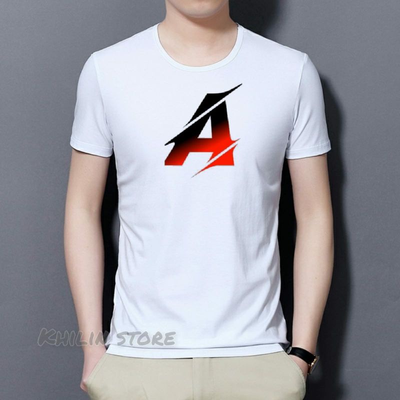 Kaos A pria distro lengan pendek kaos oblong cowok baju atasan tshirt lelaki Cod