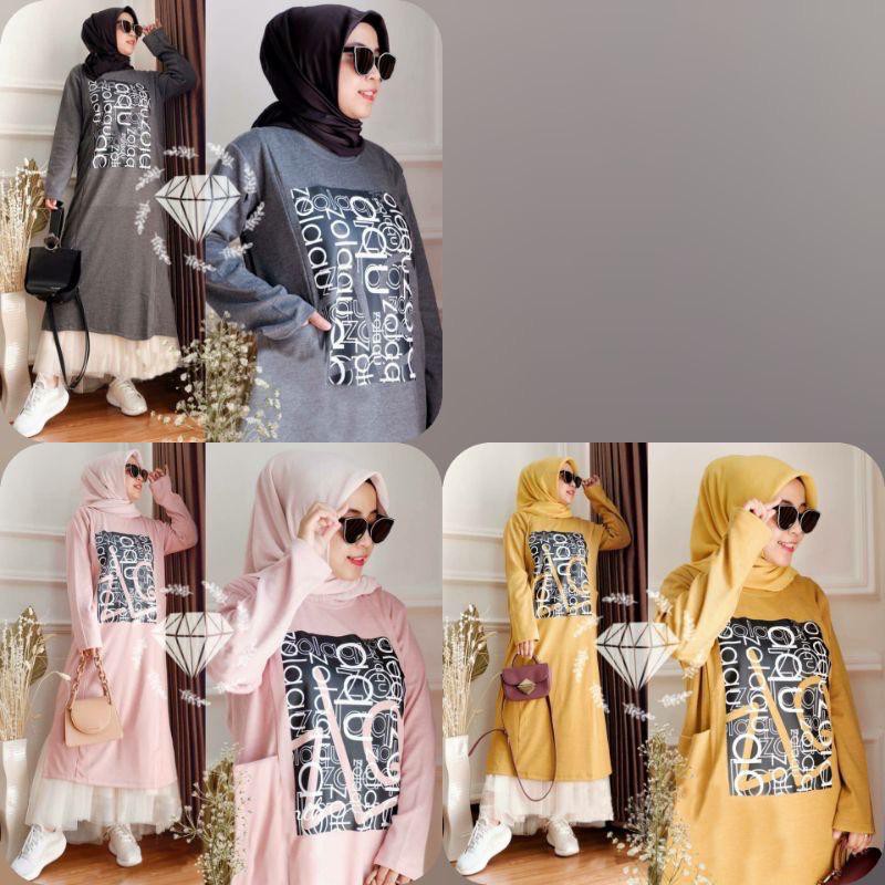 LONG TUNIK AQULOVE JUMBO kR / ATASAN TUNIK MUSLIM BIG SIZE