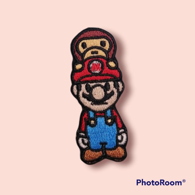 Iron patch Mario with Badge
