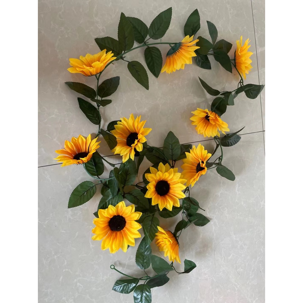 Bunga Matahari Hias Rambat Menjalar Dekorasi Rumah Pernikahan Artificial Flowers Juntai PBP49