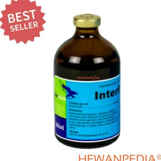 Tokki | Ready Interflox 100 Ml Injeksi - Enrofloxacin Hewan Antibiotik Kekinian Terlaris