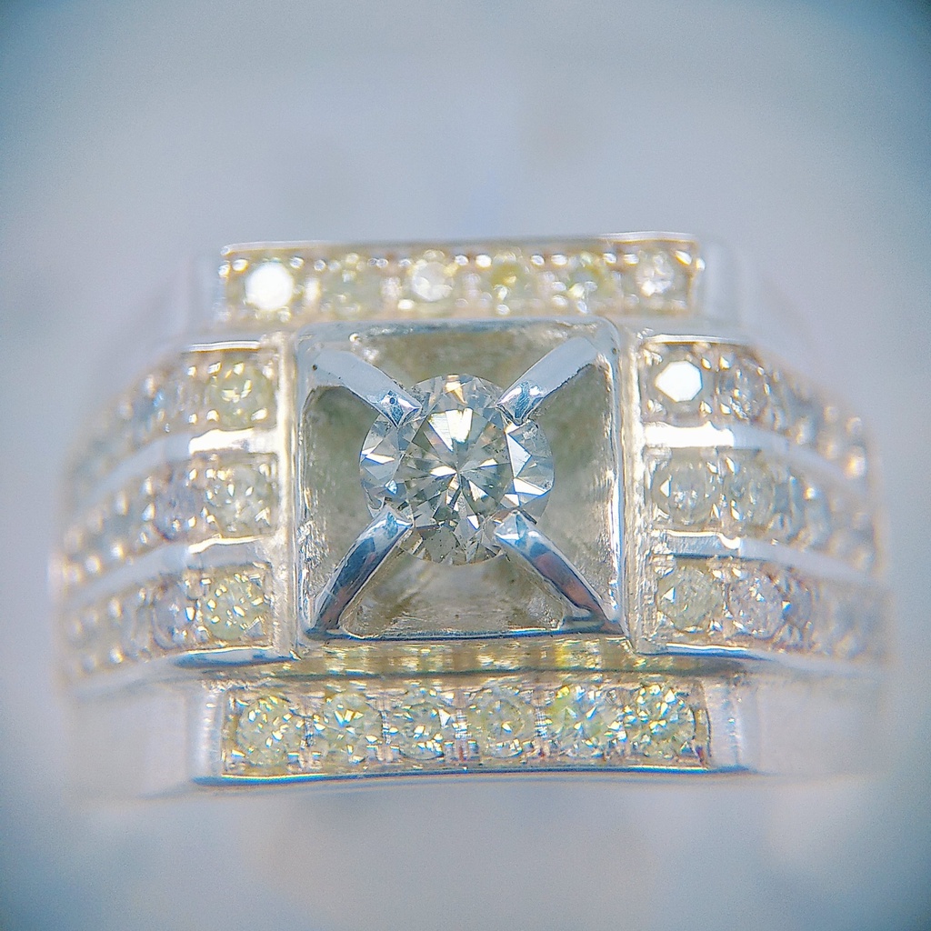 Cincin fashion pria berlian banjar elegan super mewah harga termurah