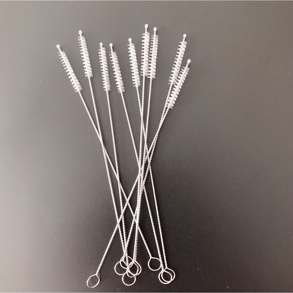 Sikat Sedotan Stainless Sikat Sedotan Kecil 10Pcs Sikat Pembersih Sedotan Bayi Stainless Straw Brush