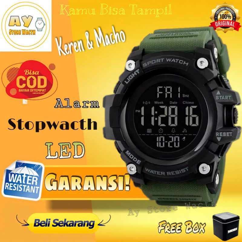 Jam Jm Tangan Skmei Outdoor Fashion Simple Sport Casual Pria Laki Laki Anti Air