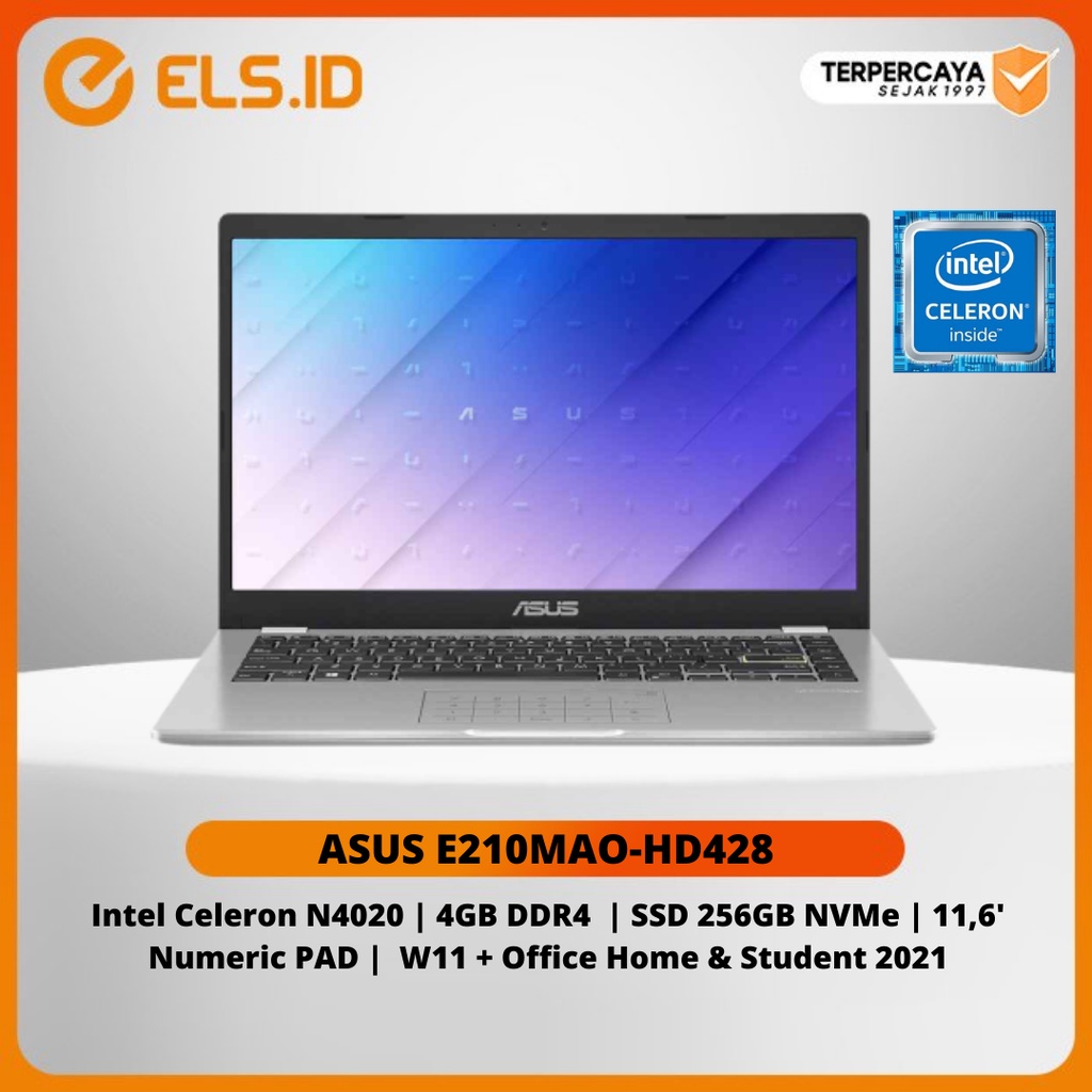 Jual Notebook Asus E210mao Hd428 Intel Celeron N4020 4gb 256gb W11 Ohs Shopee Indonesia 6183