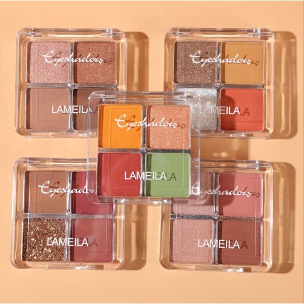 NEW Mini 4 Colour Eyeshadow 3049 Lameila Eyeshadow 4 Warna Pigmented Korean Eyeshadow TERMURAH Original