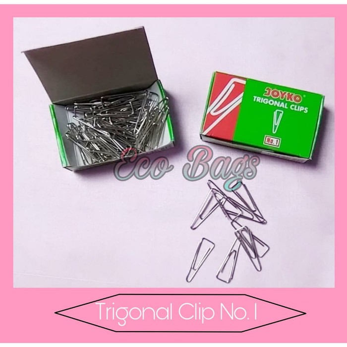 

Trigonal Clip No. 1/Trigonal Clip Joyko No.1/Klip Kertas uk. Sedang