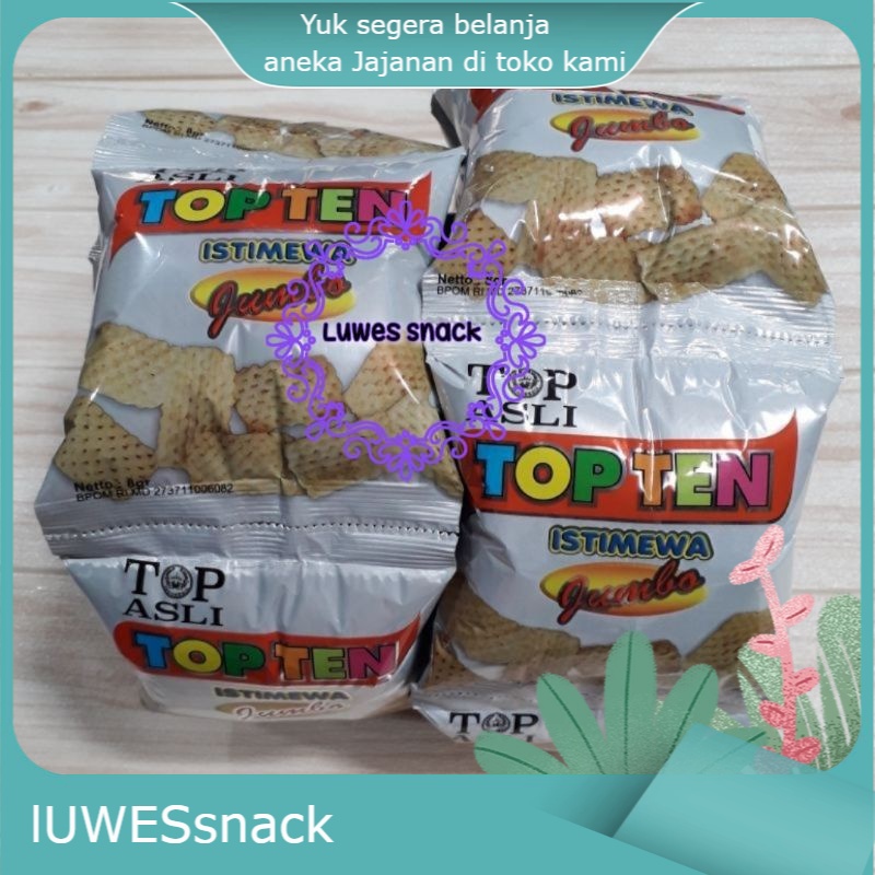 

Top teen isi 10pcs- jajanan jadul makanan ringan snack ringan camilan ciki ciki jajanan anak zaman dulu jajanan Era 90-an