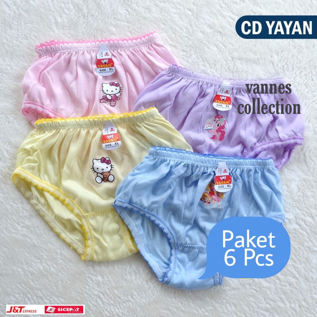 CD Anak Yayan Polos/ Grosir 6 Pcs CD Anak Yayan/CD Anak Perempuan