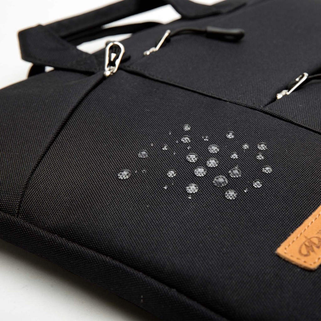 Tas Laptop / Macbook Softcase Sleeve Midway Black Multi Pocket with Hand Strap 13 14 15  inch
