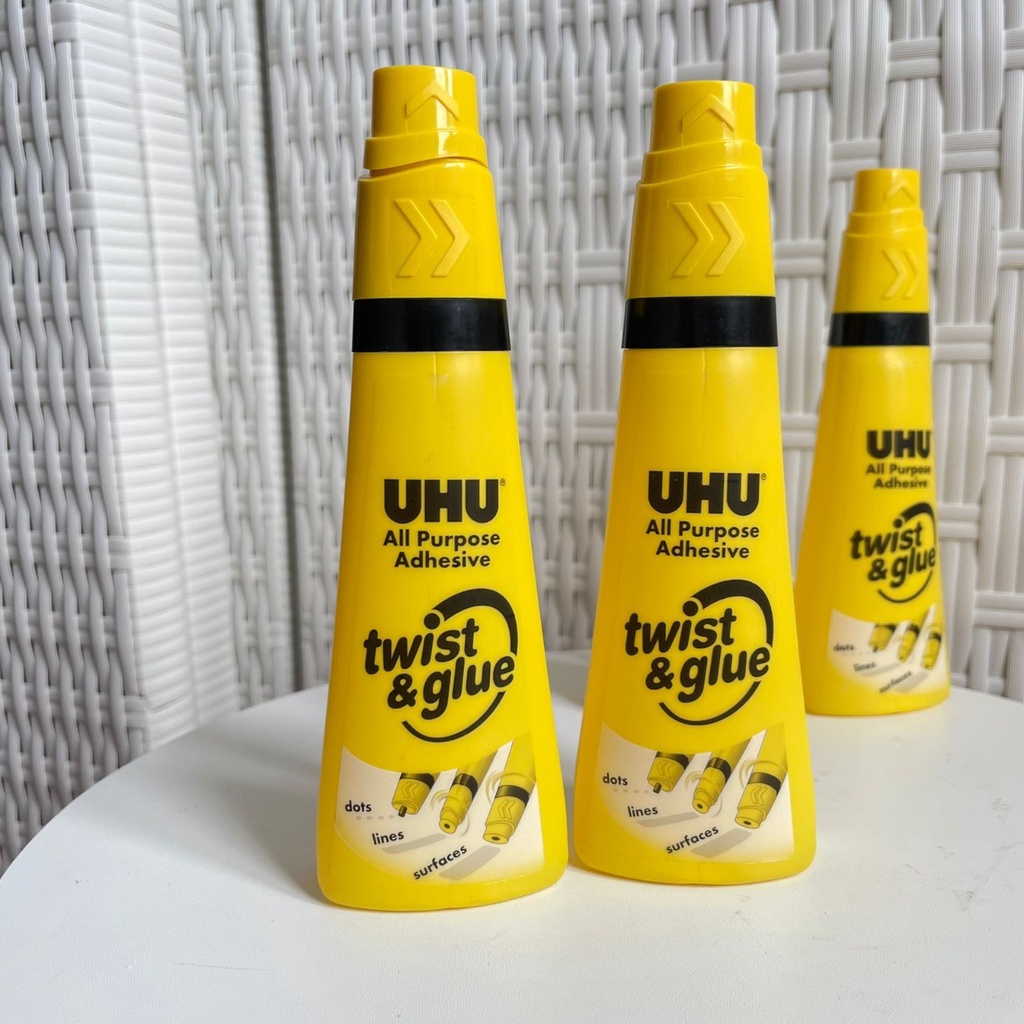 LEM TWIST AND GLUE UHU UKURAN BESAR ORIGINAL QUALITY AWET &amp; TAHAN LAMA ISI 90 ML KUALITAS IMPORT TERMURAH