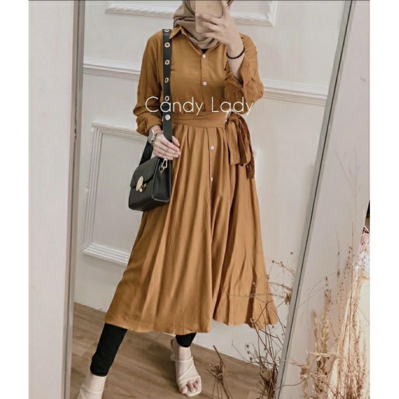 TUNIK SOLANA FULL KANCING DAILY BUSUI WANITA TUNIK