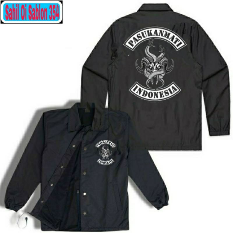 JAKET COACH PASUKAN MATI BAND DEADSQUAD BAND METAL Jacket coach WINDBREAKER  PRIA WANITA