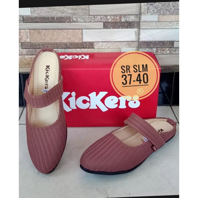 Invincible Slop Rajut kickers Sandal slop Wanita Sandal Flat Wanita Terbaru