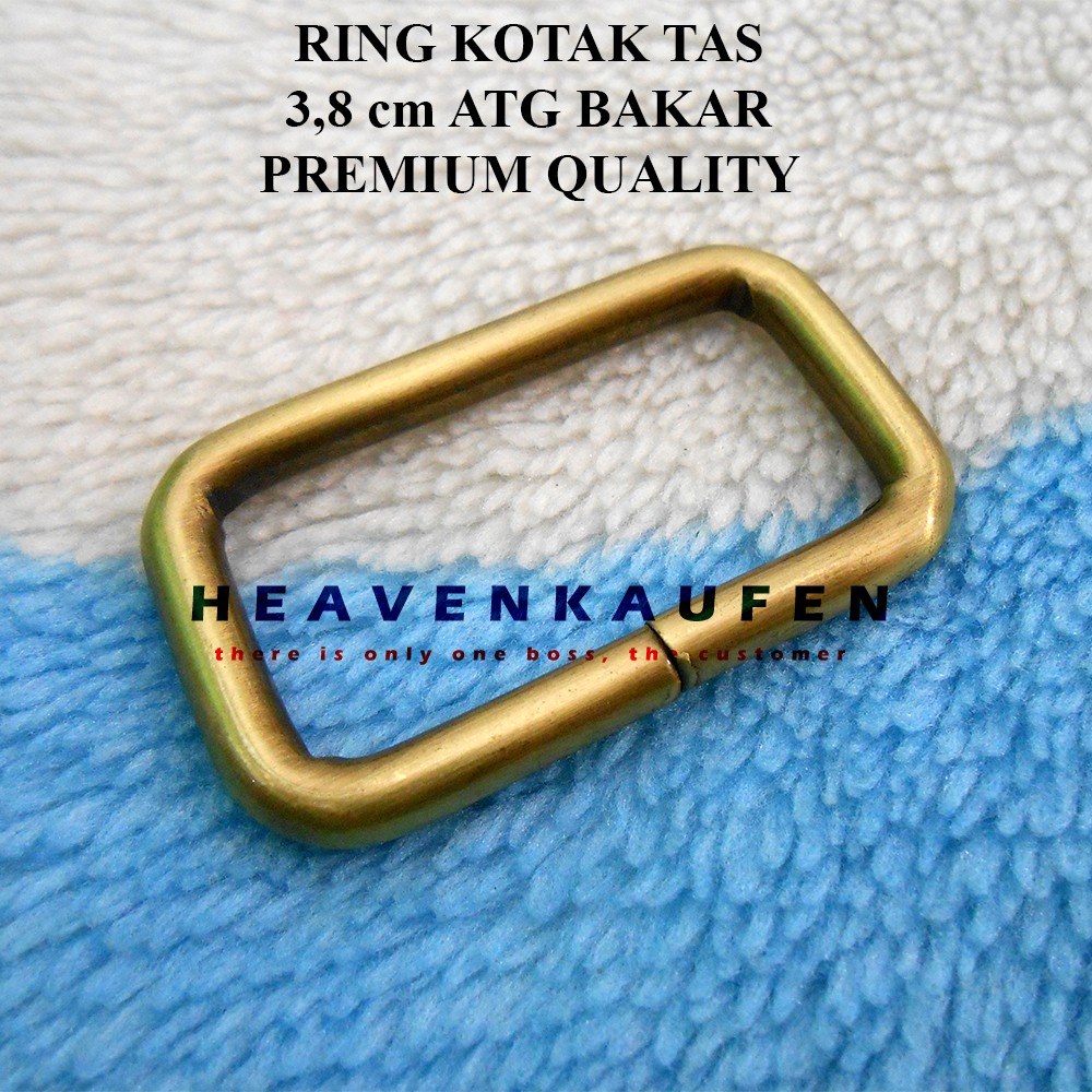 Ring Kotak Tas 3,8 cm ATG Bakar Tebal 4,5 mm Kualitas Premium