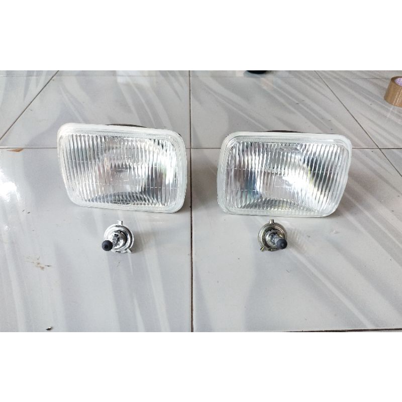 lampu depan panther kotak sepasang plus bohlam