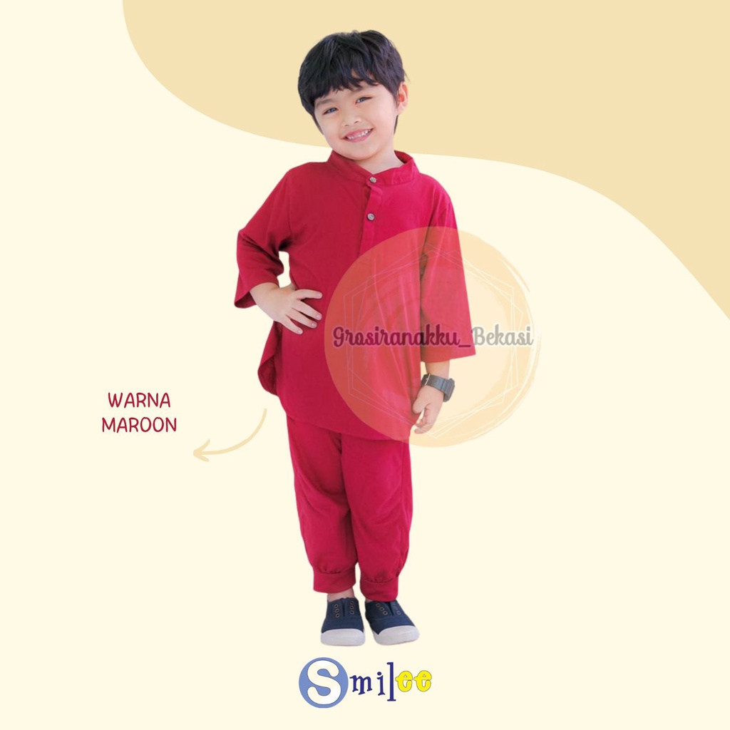 Setelan Koko Anak Kaos Wali Mix Warna 1-5Tahun