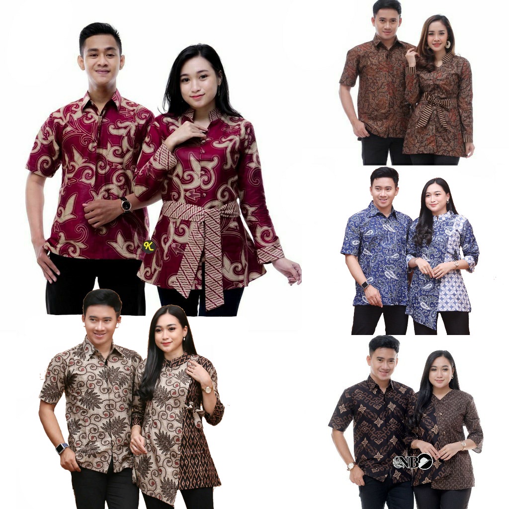 Jual Maura Couple Sania Ruffle Batik Couple Ori Ndoro Jowi Garansi