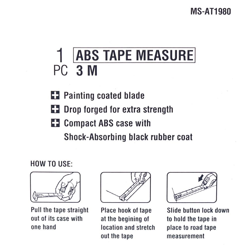Tekiro - Meteran ABS Tape Measure 3 Meter - MS-AT1980